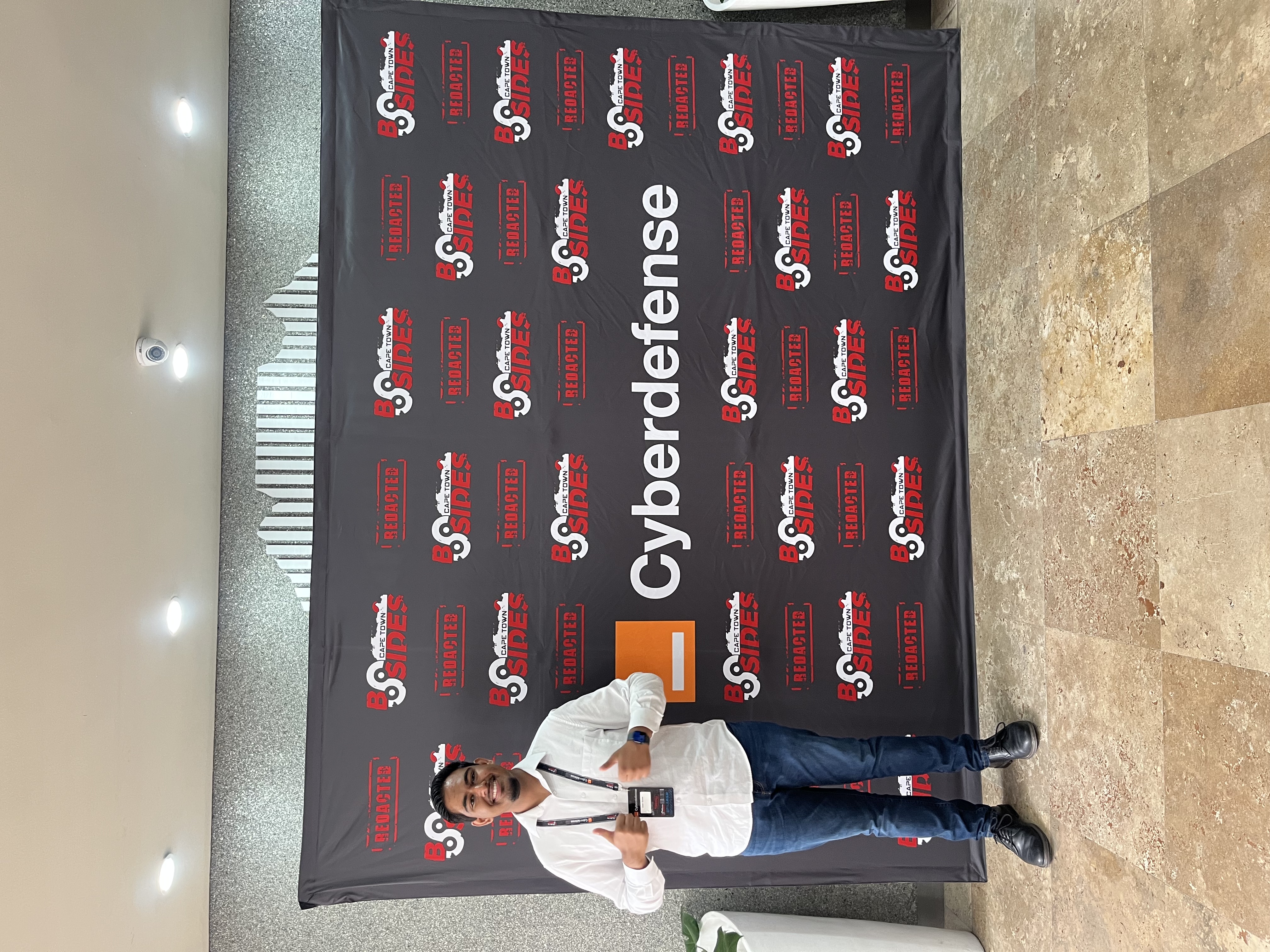 Veer Gosai speaking at BSides Cape Town